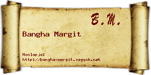 Bangha Margit névjegykártya